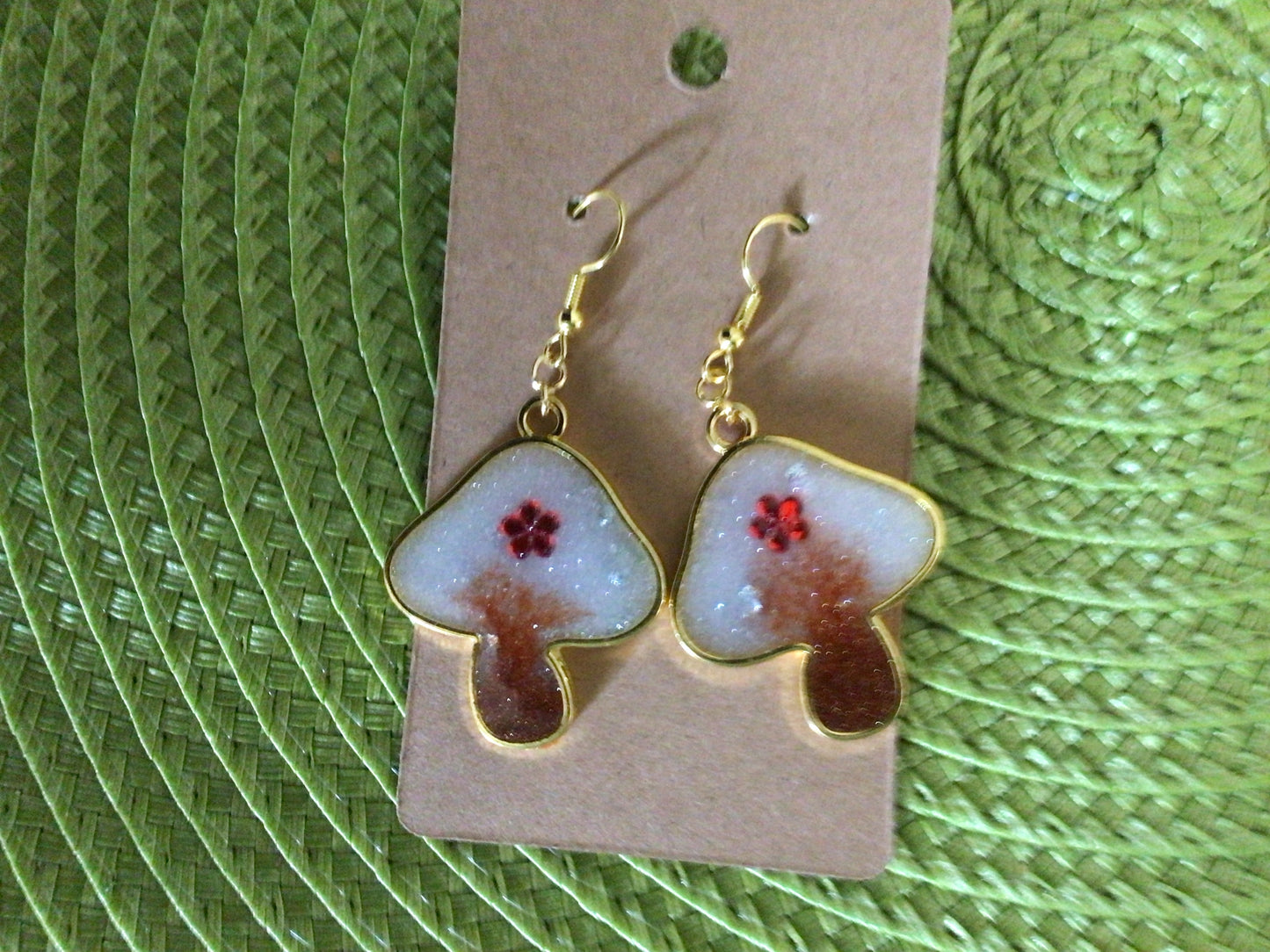 Toadstool shaped earrings